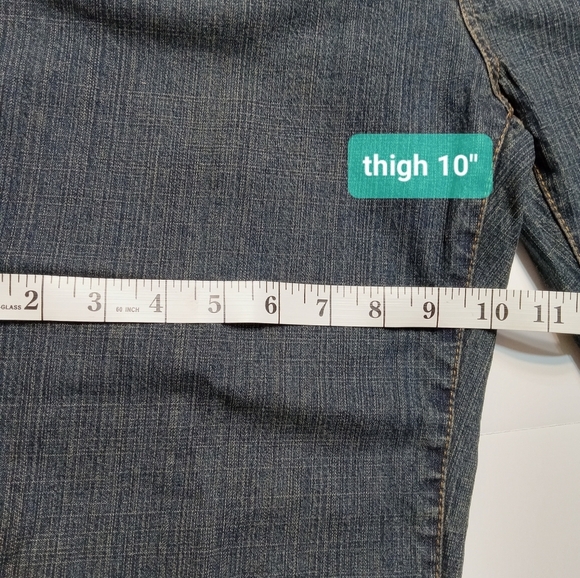 Tex Max Azria Jean 90’s Straight Crop 99% Cotton Mid Rise Dark Black Women 10/33 - Picture 10 of 12